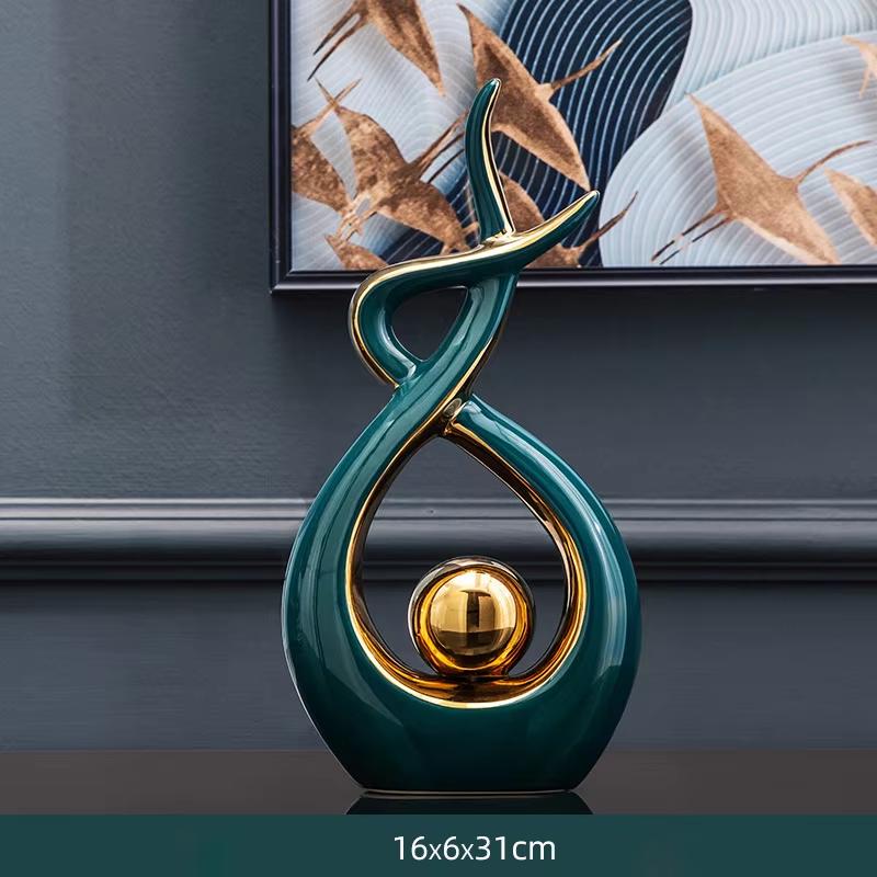 Ceramic Vase Statue Home Decor Modern Art White Pottery Crafts Ornaments Living Room Furniture Home Accessories Decoration Gifts