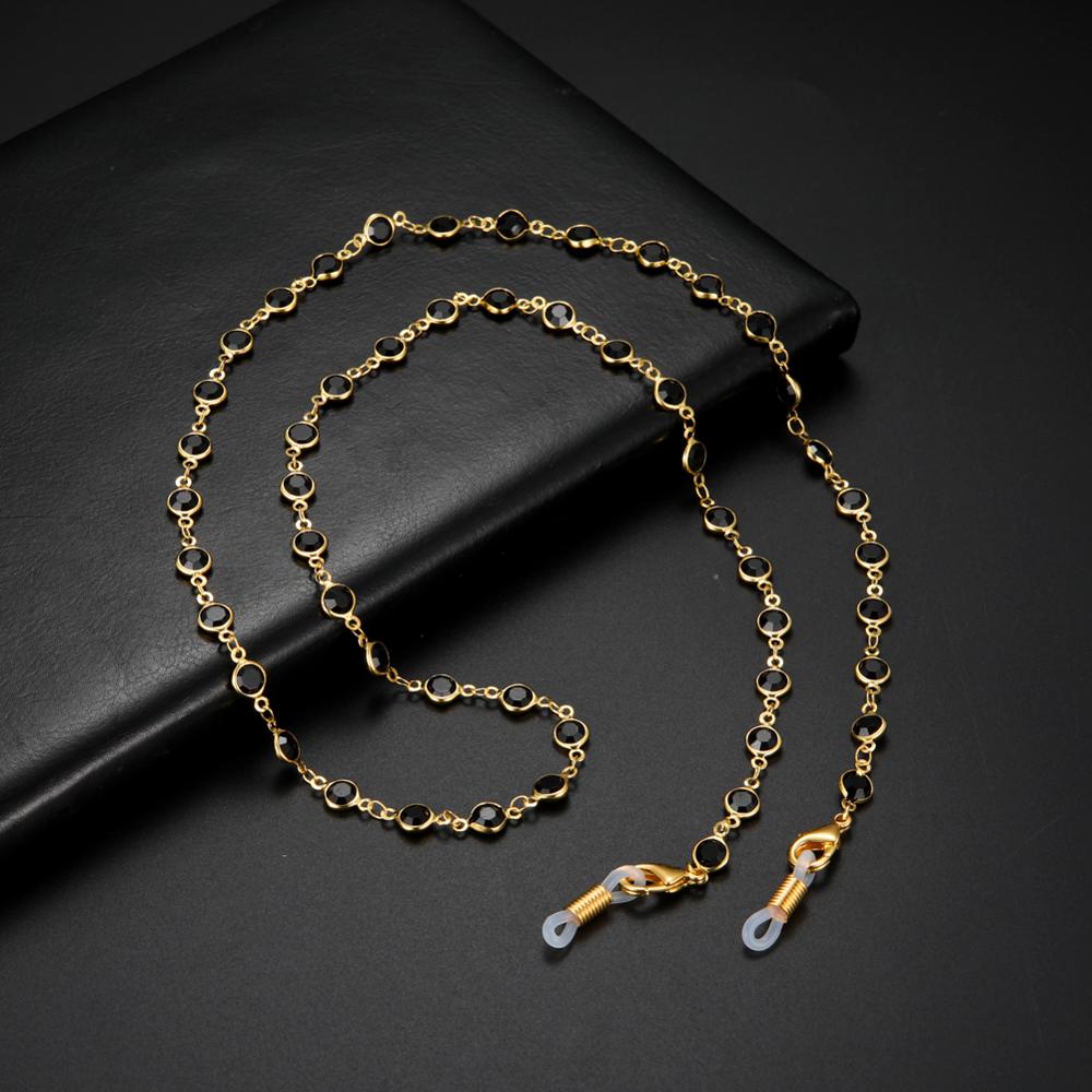 Women Crystal Beads Sunglasses Glasses Chains Lanyards Neck Strap Rope Eyewear Cord Holder Accessories Mask Chain