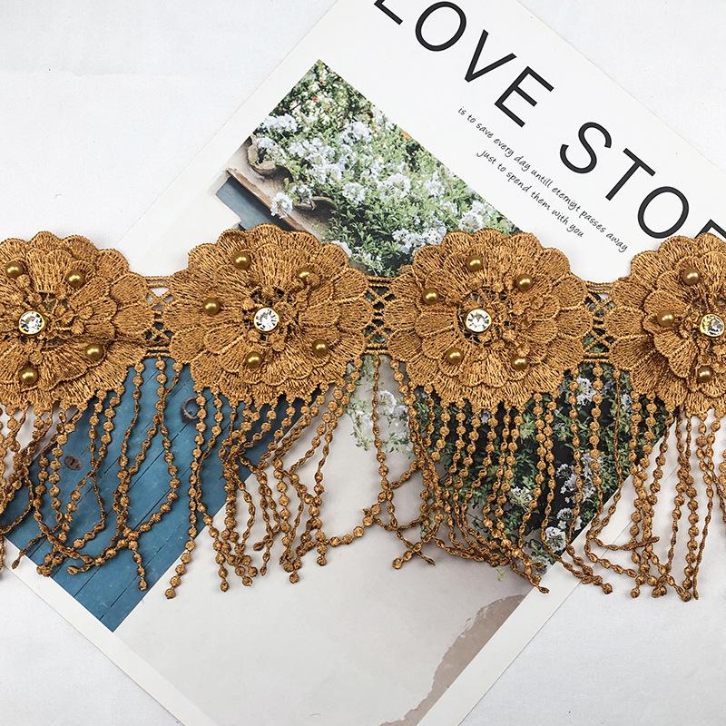 

Материалы для рукоделия 10 ярдов кружева для вышивки, водорастворимое кружево, фейерверк, подвесные бусины, украшения, одежда, аксессуары, кружево 12.5cm/5 yards