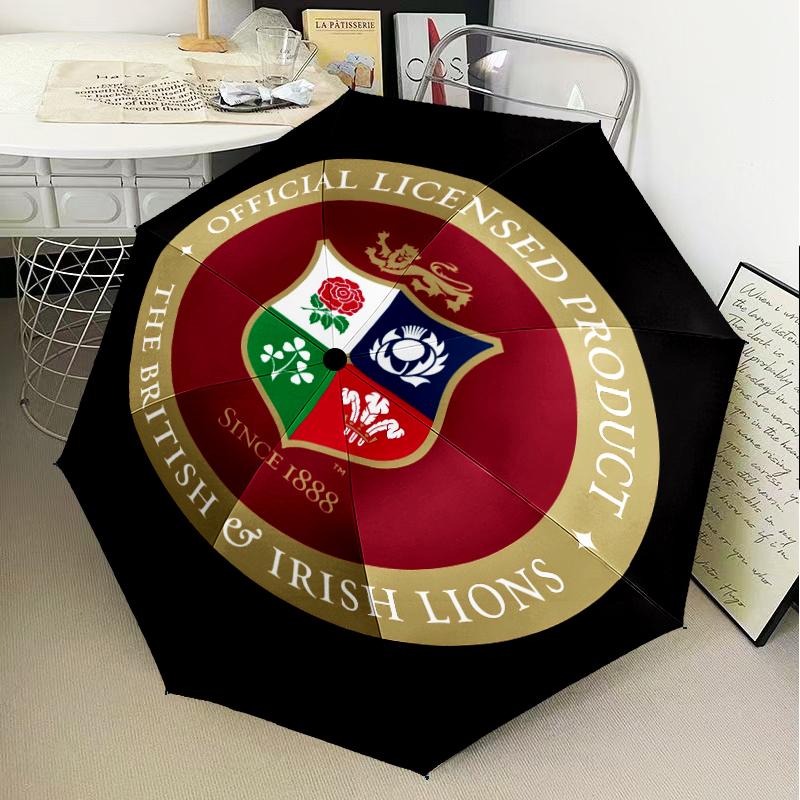 British & Irish Lions Umbrella Folding umbrella, automatic umbrella 8-Frame for Travel, camping Use Gift for Halloween Christmas