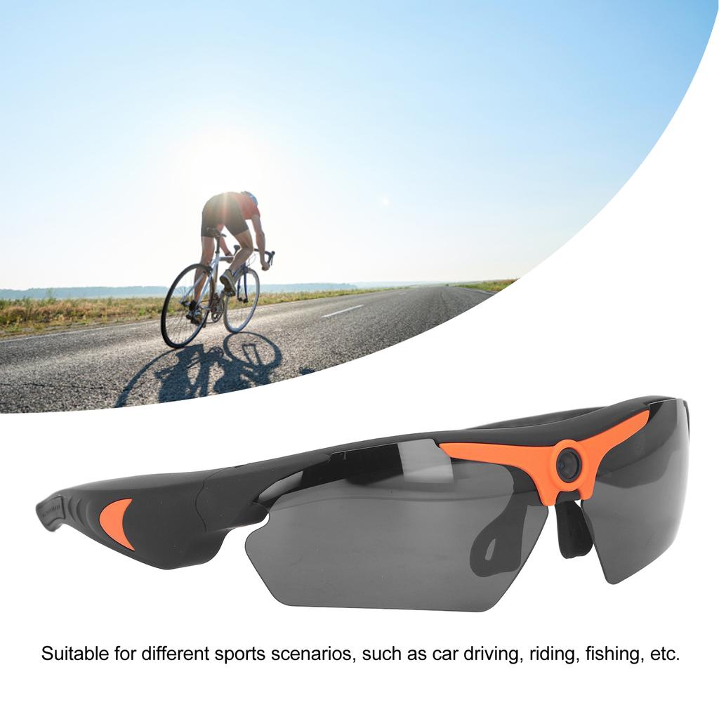 Camera Glasses Video Sunglasses 1080P Full HD Video Recording Shooting Camera Glasses for Cycling Driving Hiking Fishing Hunting