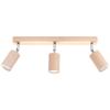 Plafondlamp Tearix 3 Gu10 Natuurlijk Hout Wood Lumilo 07.131.03