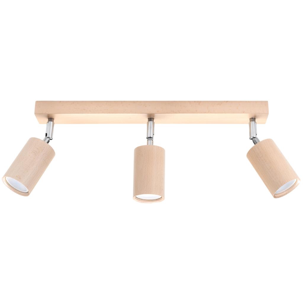 Ceiling Light Tearix 3 Gu10 Natural Wood Wood Lumilo 07.131.03