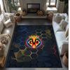 Villarreal FC Soccer Football Pattern Soft Area Rug Non Slip Indoor Floor Carpet Sports Decor Mat for Bedroom