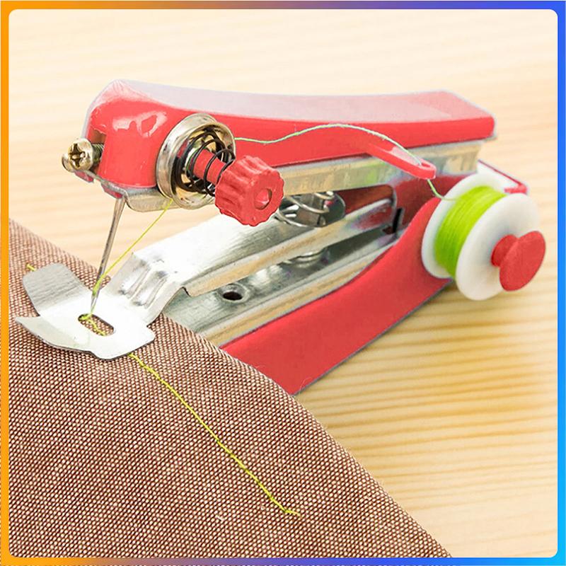 1pc Portable Tailoring Machine Mini Sewing Machine Pocket Sewing Machine Hand-Held Clothe Stapler Sewing Tool Home Accessories