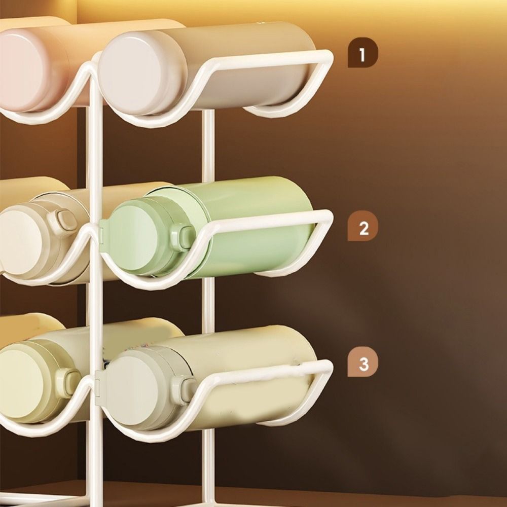 Multi-functional 2/3 Layers Metal Cup Holder Large Capacity Space Saving Wine Water Bottle Holder Iron Cup Storage Rack Home Use