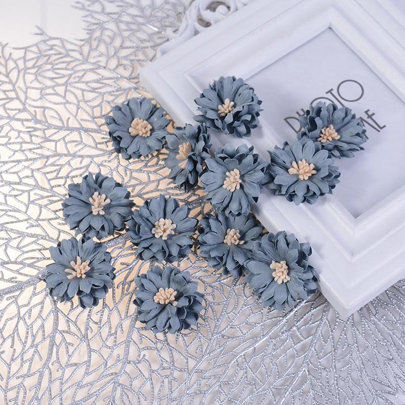 Handmade Microfiber Chrysanthemum Flower Wreath Hair Clip Accessory