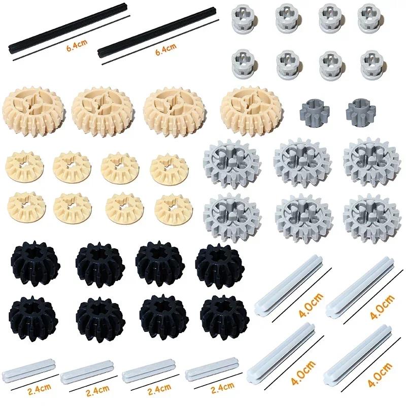 Gear Cross Axles Kit Construction Bricks MOC Blocks Technical Accessories Bulk Multiple Sizes Works With All Brands Learning Playthings