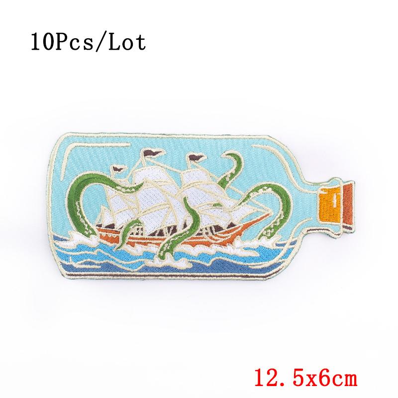 

10 шт./лот Вышитые нашивки для кемпинга для одежды Термоадгезивные нашивки на одежду Патч «Дикая природа» для одежды Пришивные нашивки