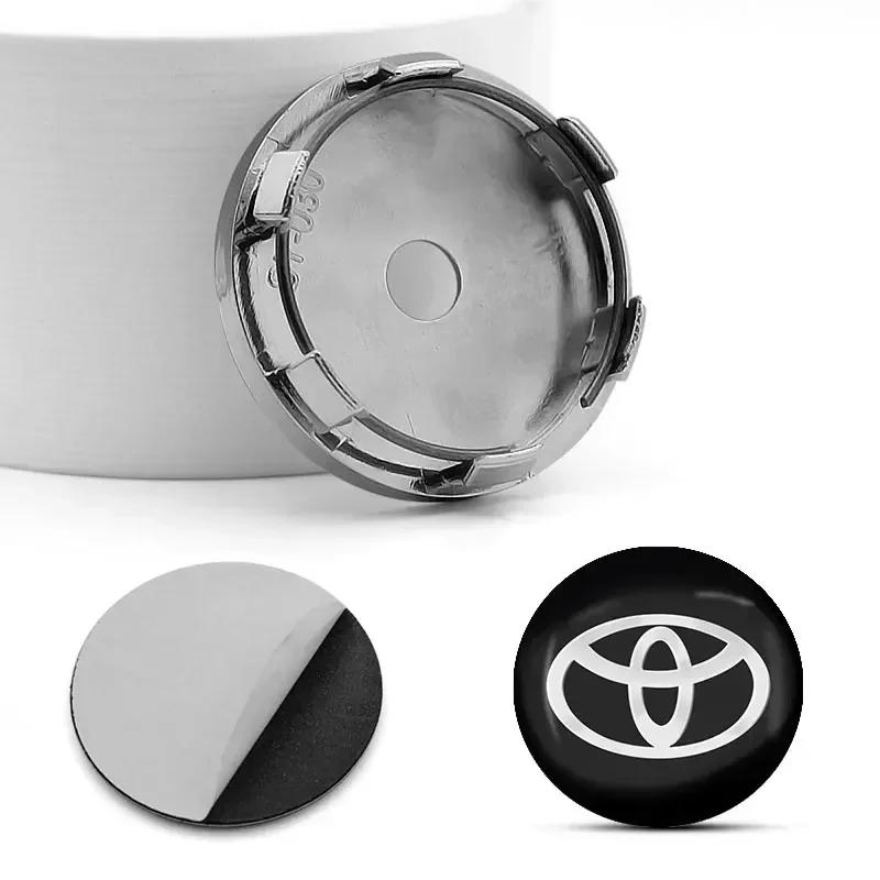 4pcs 60mm Car Wheel Center Hub Center Cap Rim Hub Dustproof Cover Emblemem For Toyota Camry Corolla Yaris Chr Auris Avensis T25
