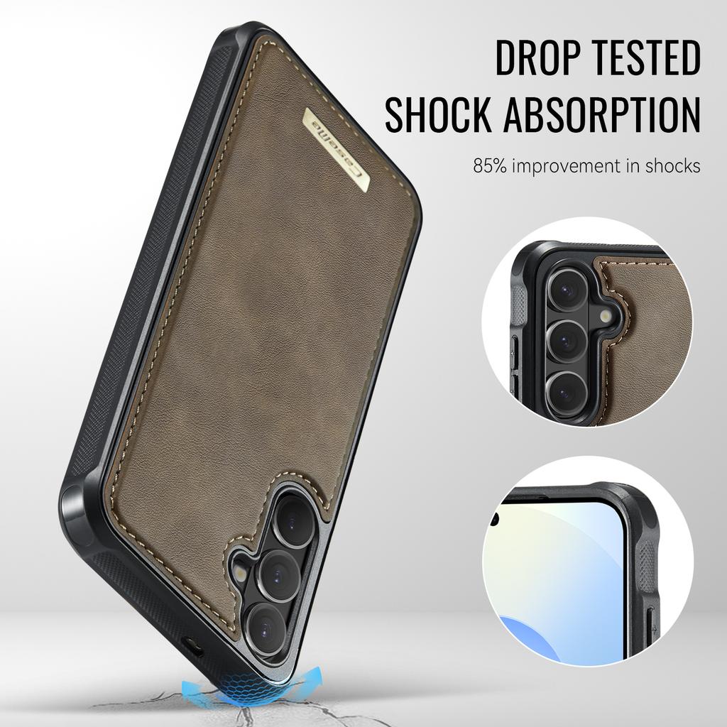 Für Samsung Galaxy S26+ Magnetische Hülle CASEME ME80 Serie Leder PC TPU Handyhülle mit abnehmbarem Portemonnaie