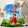 Bayern Munich Jersey Personalized Name Blanket Cozy Customizable Blanket Warmthful Decor Great for Nap Office Seaside Bed All-Season Use