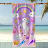 1pc Unicorn-Themed Jumbo Microfiber Beach Blanket & Bath Towel Suitable for Travel, Pool, Yoga, Camping - Rectangular Magical