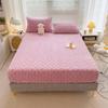 3Pcs Set Warm Mattress Cover and Pillowcase, Solid Color Velvet Bed Fitted Sheet, 3D Embossed Pad Protector, 90/100/180/200x200