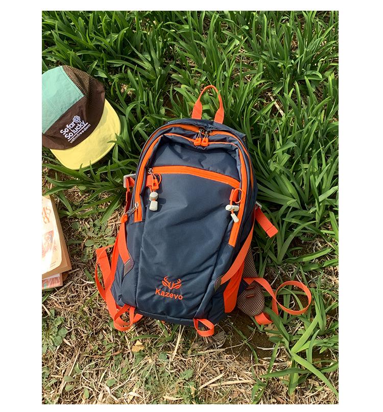 Schoolbag simple and lightweight multi-functional anti-splashing travel mountaineering backpack student class men's and women's nylon outdoor backpack