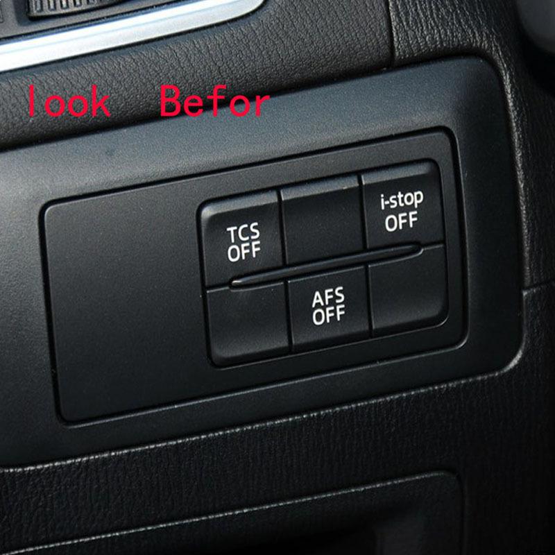 Stainless Headlight Headlamp Adjust Button Switch Cover Trim for Mazda CX-3 Cx3 2015 2016 2017 2018  Car Accessories 1 Pcs