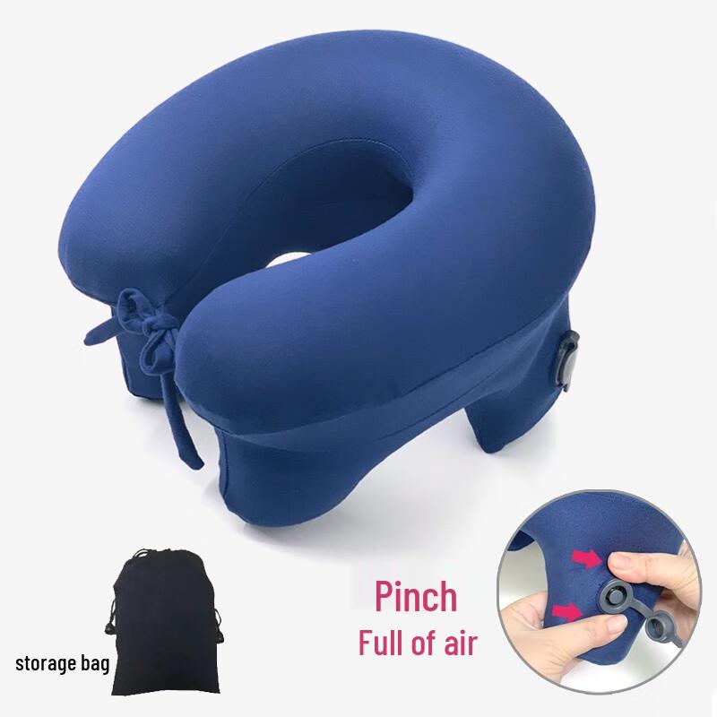 Lin Pan Portable Press-to-Inflate Nap Pillow One Size
