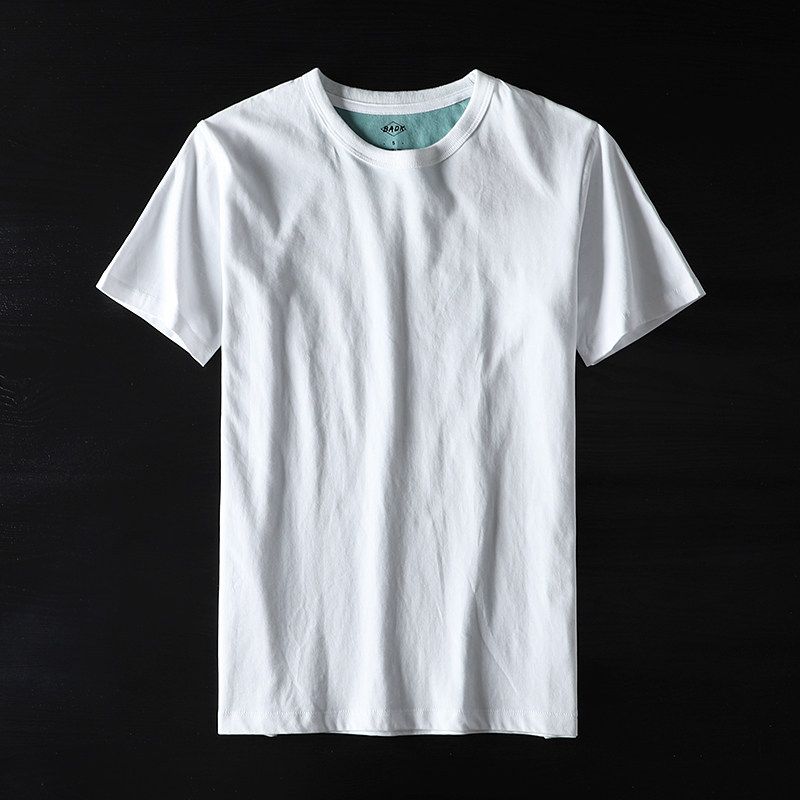 Cotton Brushed Slim Fit Cut-off Label Cattle Goods Short-Sleeved T-shirt White S