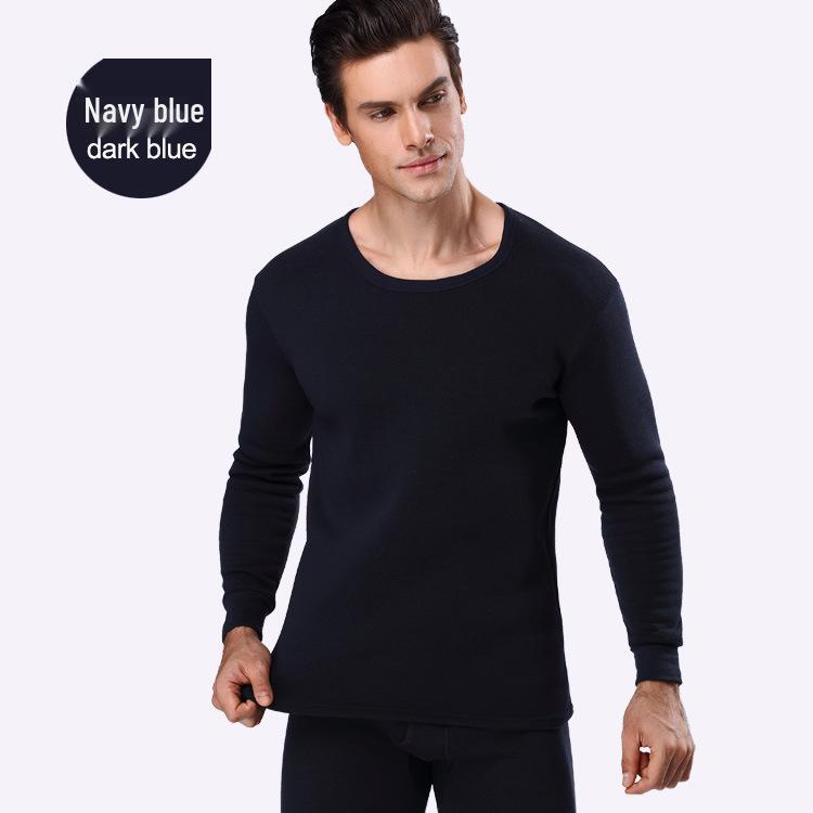 Herren Fleecegefüttertes Einfarbiges Warmes Unterwäscheset für Herbst und Winter