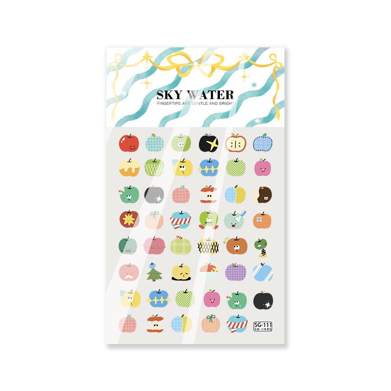 Sky High-Value Art Apple Series 6D Embossed Nail Art Stickers for DIY Crafting Sky High-Value Art Apple Series