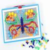 296 sztuk / zestaw zapakowane w pudełko Grain Mushroom Nail Beads Inteligentne Puzzle 3D Gry dla dzieci Zabawki dla dzieci