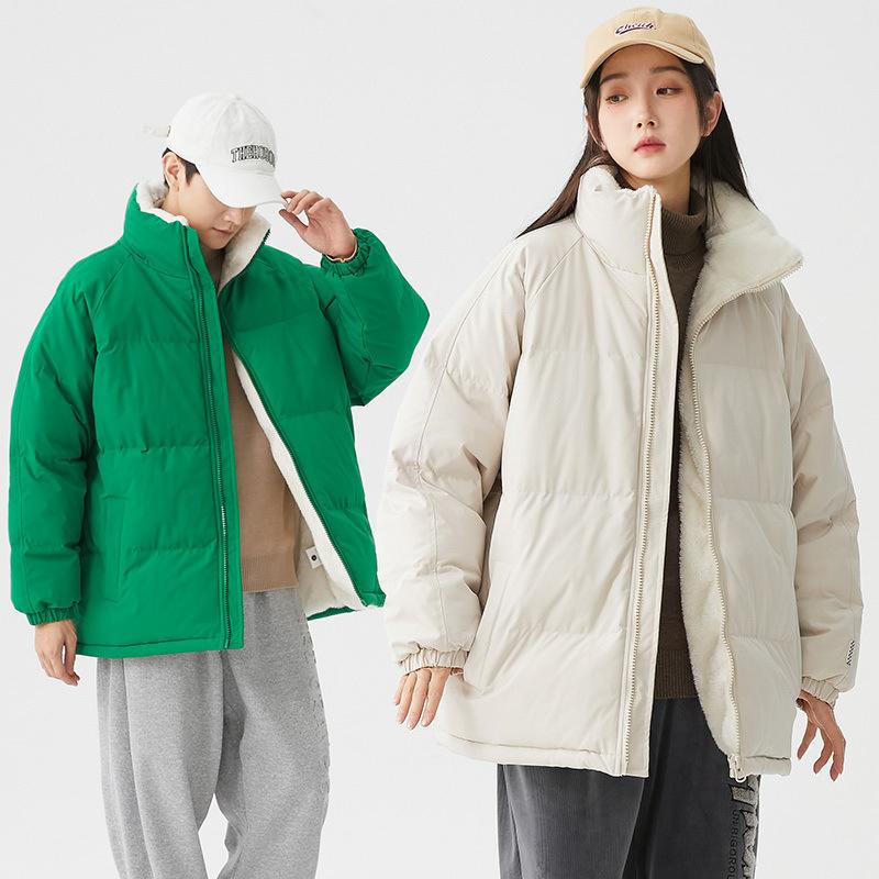 Men's New Winter Cotton-padded Clothes Korean Version Couple Bread Cotton-padded Jacket Light and Thin Winter Coat