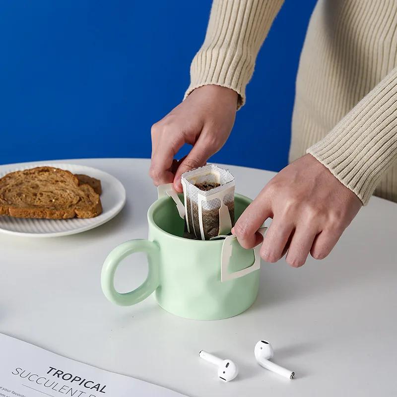 Creative Ins Style Coffee Mugs with Spoons, High Appearance Level Mugs, Housewarming Gift Box