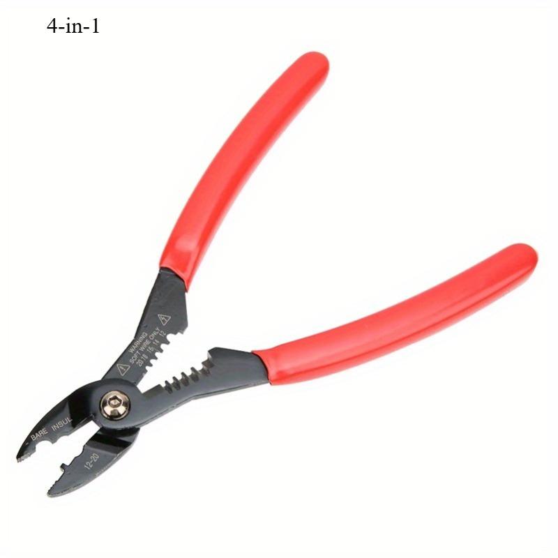1Pc 7in Squeeze Pliers Professional Electrical Cable Stripping Crimping Tool Wire Stripper for Terminals Electrical Tool