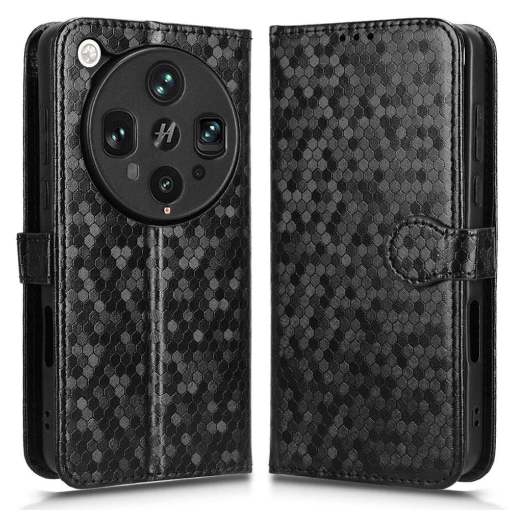 For Oppo Find X8 Ultra 5G Wallet Case Dot Pattern Imprint PU Leather Phone Cover