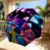 Parapluie à Ouverture/Fermeture Automatique Imprimé Chanteur, Parapluie Pliable Portable, pour les Trajets Extérieurs, les Voyages de Camping, Cadeau d'Anniversaire Idéal