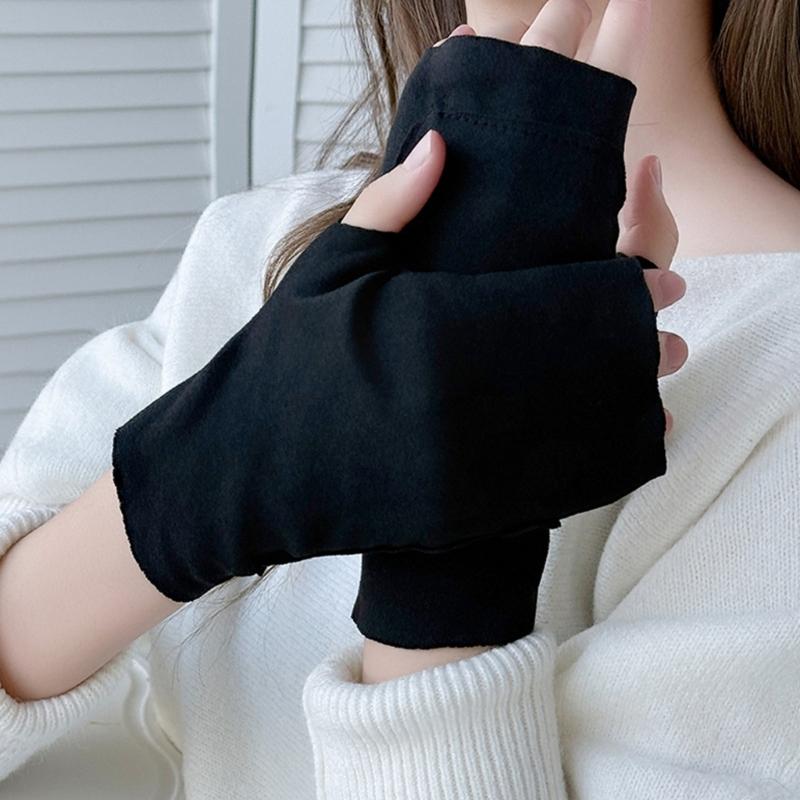 Lightweight Half Finger Gloves For Easy Smartphone Use And Commuting Soft Polyester Comfortable Design
