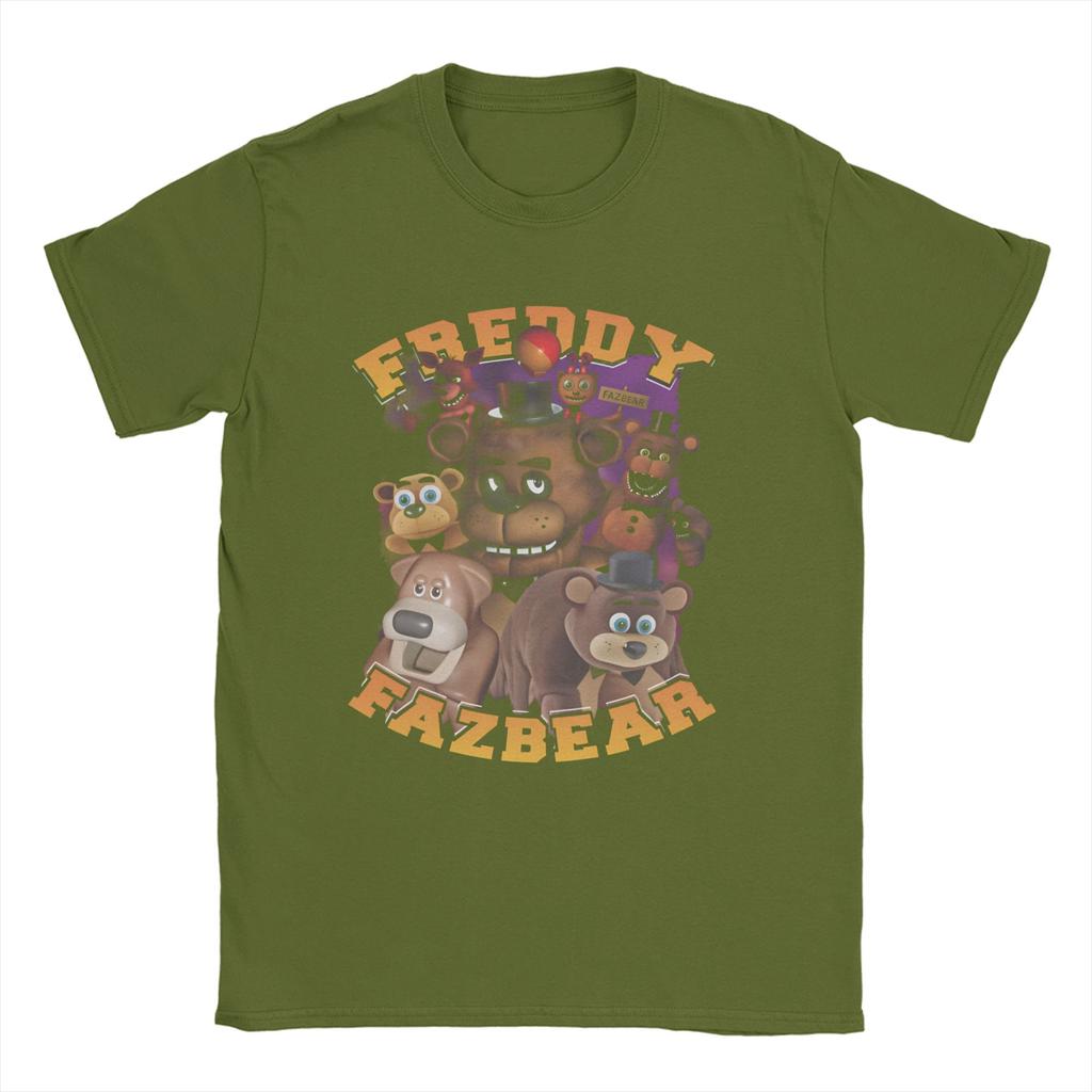 Men TShirt FNAF At Freddys Funny Pure Cotton Tee Shirt Short Sleeve  T Shirts Round Collar Tops Gift Idea