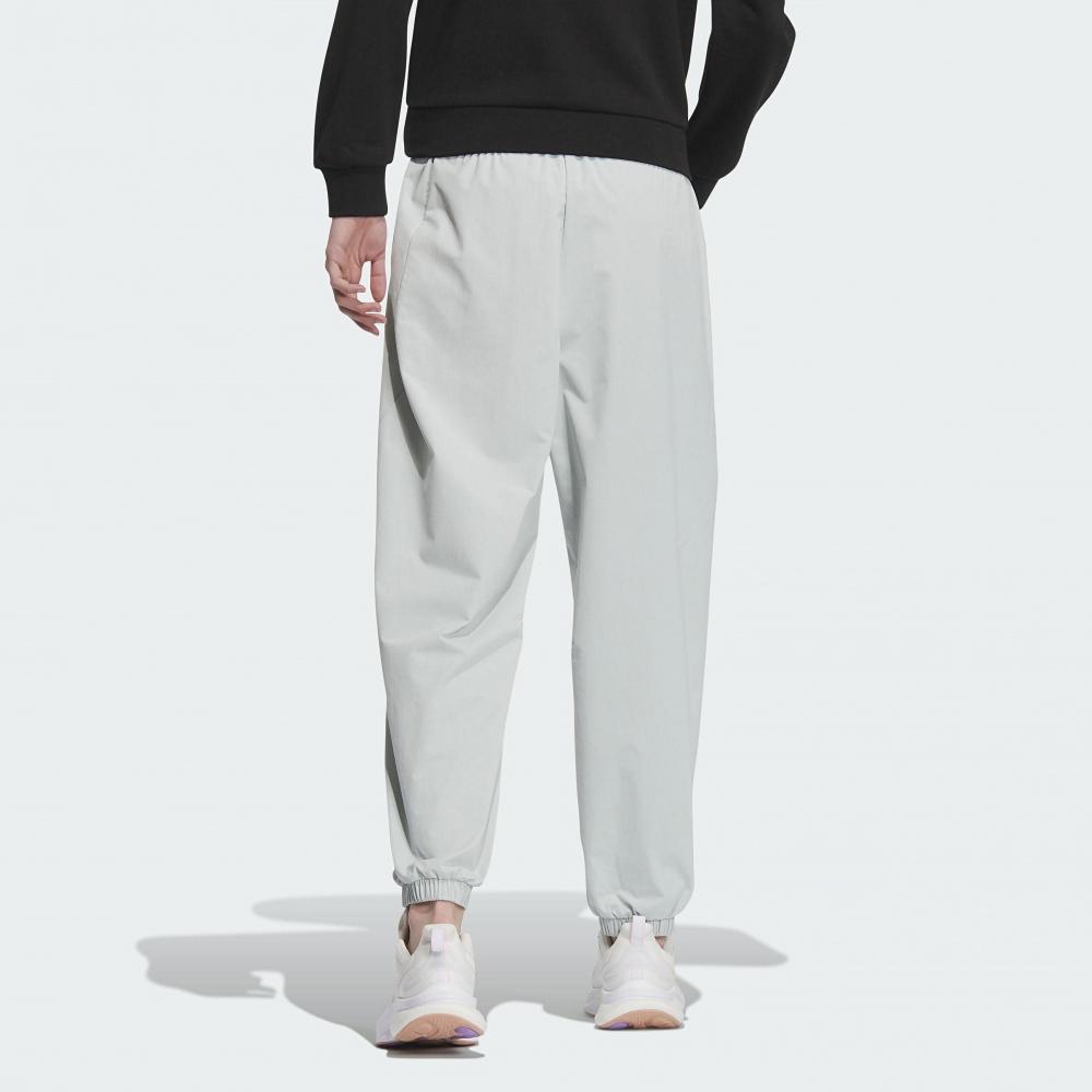 adidas Oddychające spodnie casual z wysokim stanem i ściągaczem dla kobiet, jasnoniebieskie IP7080
