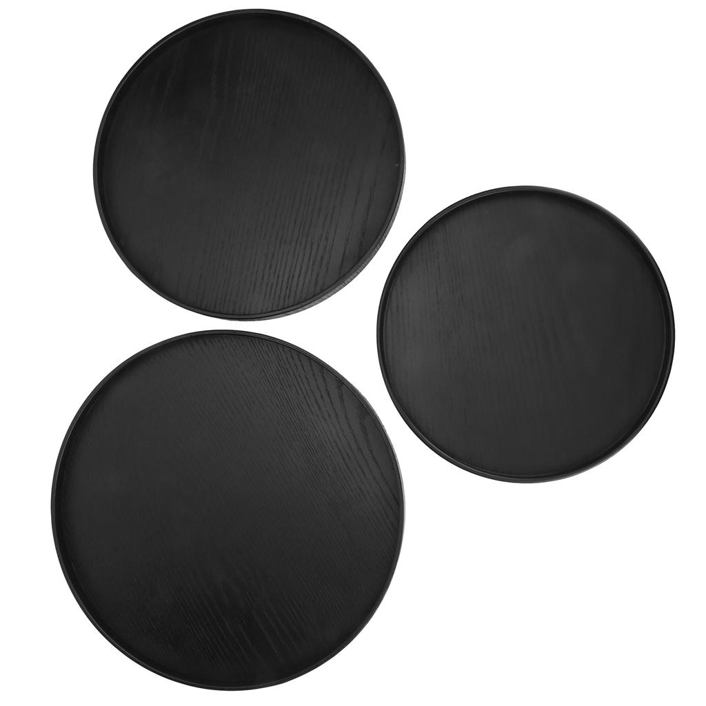 Drewniana Okrągła Taca na Filiżanki do Herbaty Okrągła Oryginalność Talerz na Owoce Zastawa Stołowa Sztućce Akcesorium Kuchenne