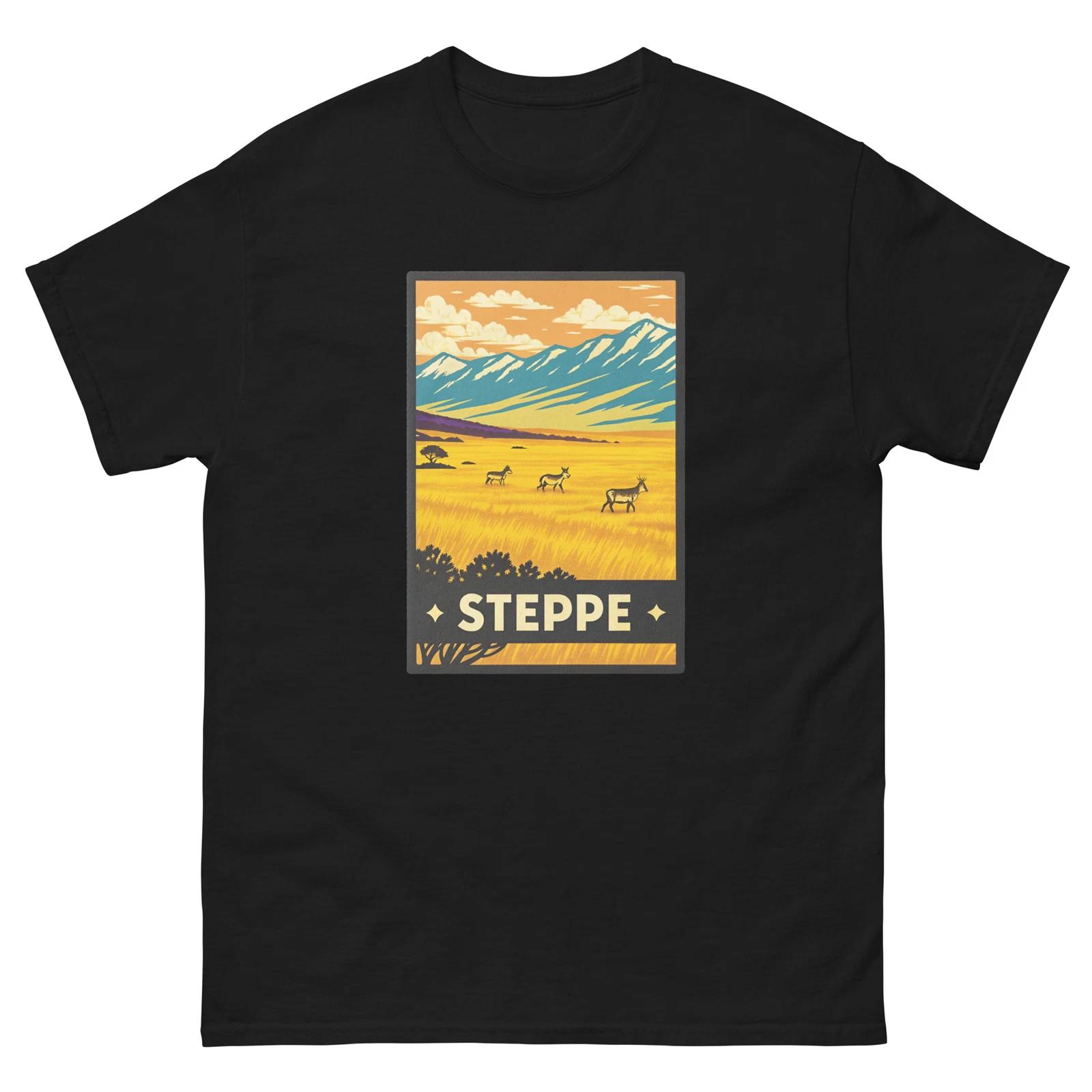 

Steppe Geographical Landscape Location Scenery T-Shirt 3XL