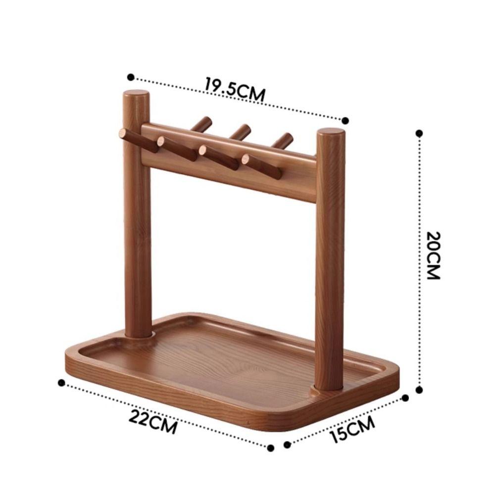With Hooks Key Hanging Rack Retro Jewelry Dish New Wooden Key Holder Entrance Hall