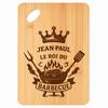 Planche À Découper - PLANETEE - Jean-Paul Roi Du Barbecue - Bambou 30x20x1 Cm - Cadeau Gravé - Trou Ø24 Mm