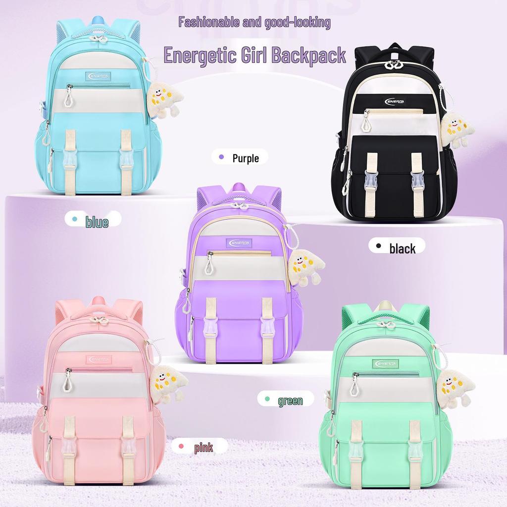 Large Capacity Lightweight Waterproof Backpack for Primary School Girls - Versatile and Breathable Design