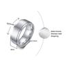 Anel Giratório Vnox 6/8mm para Homens Acessório para Alívio do Estresse Aliança Clássica de Aço Inoxidável Joia Esportiva Rúnica Viking Casual