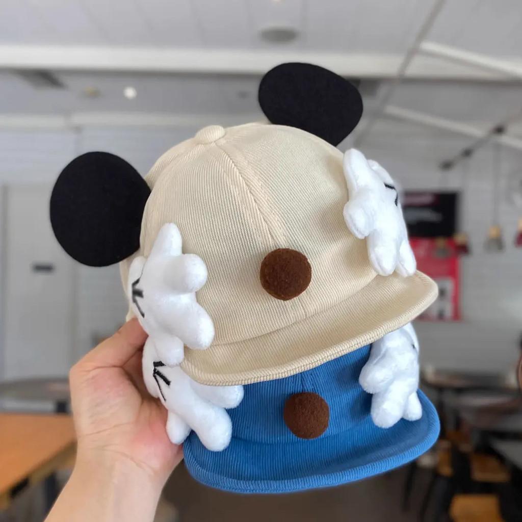 Baby Boy Cartoon Cotton Cap With Breathable Short Brim For Autumn Outdoor Wear