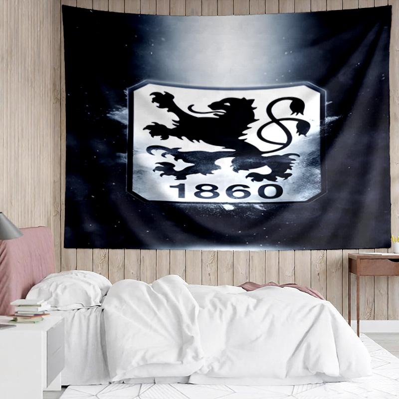 1860 Lion Emblem Tapestry, Unique Design Tapestry, Suitable for Bedroom,Livingroom, Playroom,Heartwarming Fan Holiday Gifts