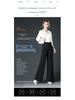 Women's High-Waisted Wide-Leg Pants - Plus Size, Floor-Length, Casual Professional Spring/Summer/Autumn Style.