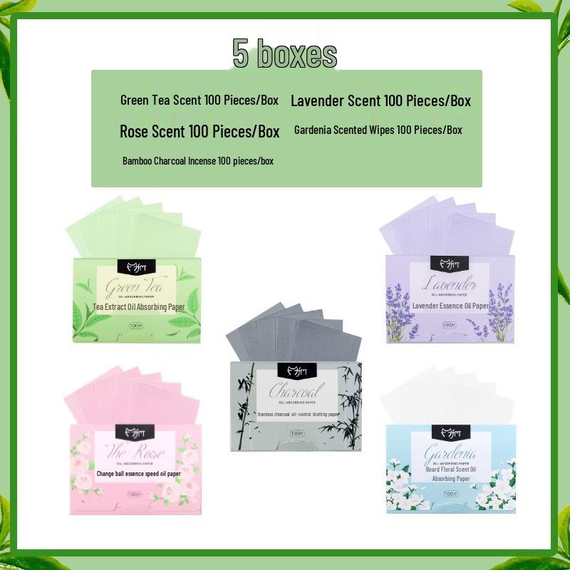 Fragranced Portable Oil Blotting Papers for Women & Men - Spring/Summer Facial Oil Control & Refreshing Cleanse