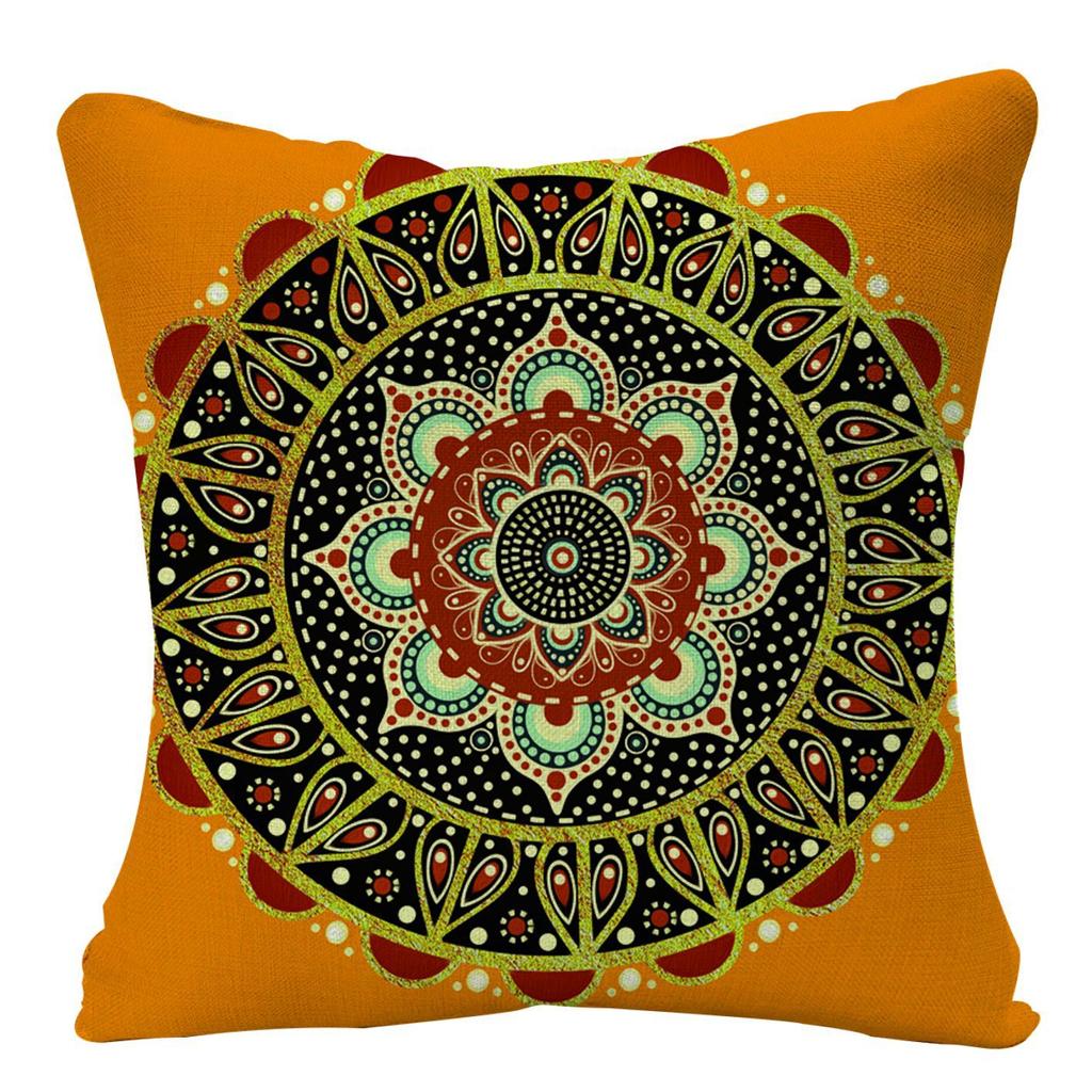 Modern Simple Orange Geometric Abstract Linen Pillow Cover Home Cushion Cushion
