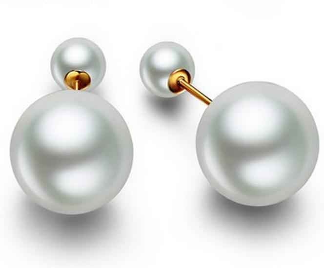 European & American Double-Sided Pearl Earrings - Women's Jewelry
