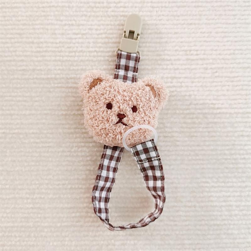 Cadena para Chupete de Bebé Oso de Dibujos Animados Anti-Pérdida Correa para Chupete Encantador Mordedor y Soporte para Chupete Cordón Cinturón Anti-caída