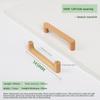 Minimalistické skandinávské stylem úchytky na skříňku Ořechové dřevo Zaoblené hrany Nábytkové úchytky 96mm Ekologické úchytky na zásuvky Design interiéru