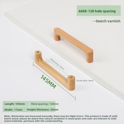 Minimalist Nordic Style Cabinet Handles Walnut Wood Rounded Edges Furniture Pulls 96mm Eco-Friendly Drawer Pulls Interior Design