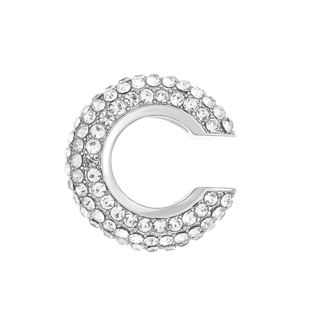 European & American Popular C-shaped Rhinestone Ear Cuff Earrings, No Piercing Needed for Women
