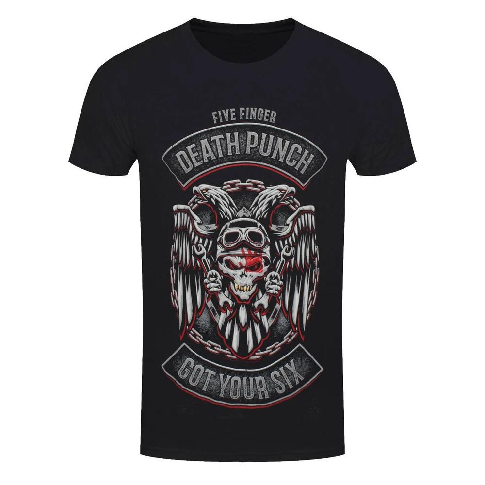 Five Finger Death Punch TShirt FFDP Biker Badge Band Official New Black S